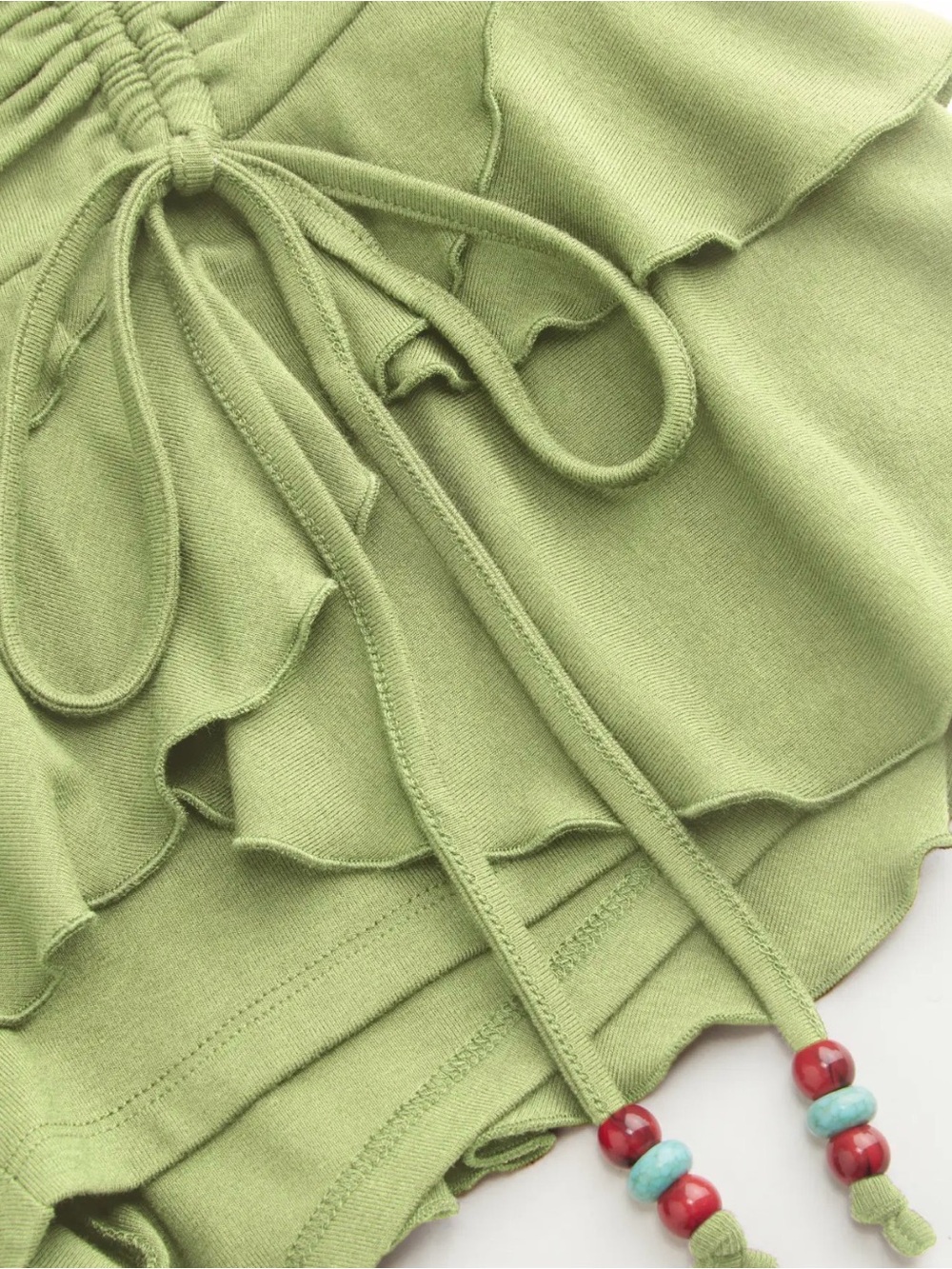 Green Halter Tank and Ruffle Skort Set Cider - Picture 4 of 4